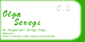 olga seregi business card
